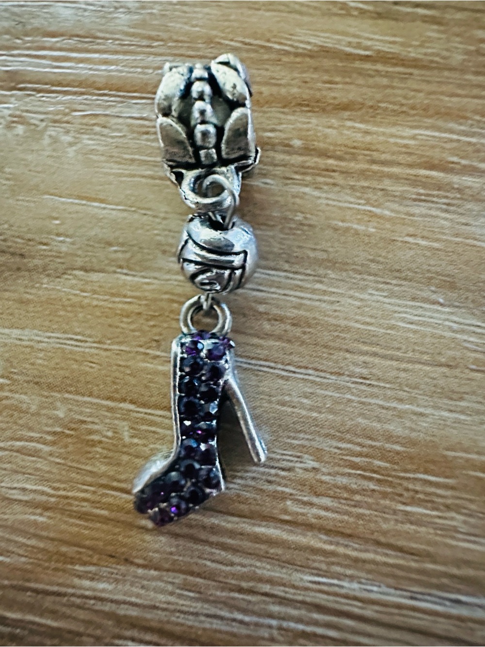 Stiletto Crystal Paved Shoe Charm